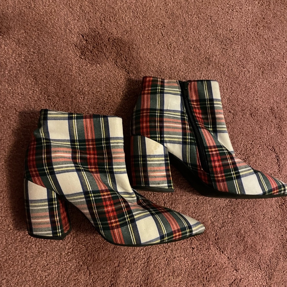 Jeffery Campbell plaid ankle booties, in great condition!